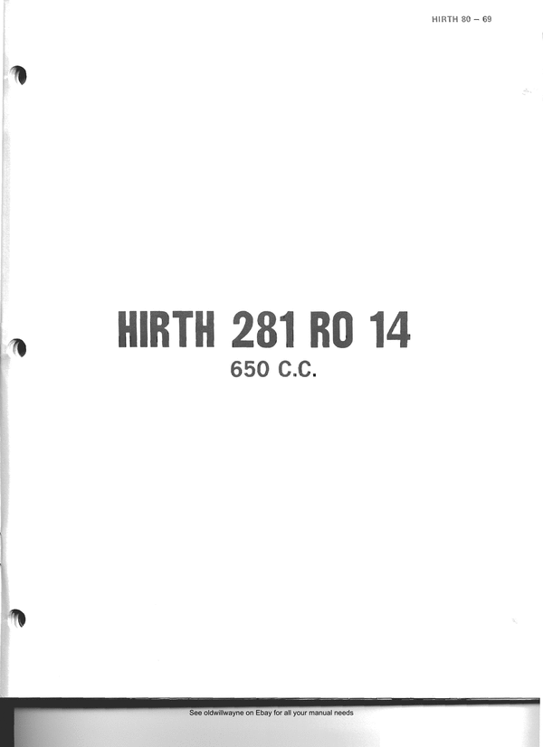 Product picture Hirth 650 281 RO14 twin parts catalog